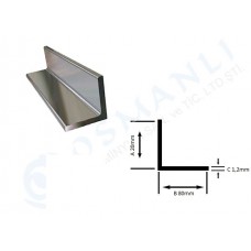 Alüminyum Köşebent 20mm X  80mm X 1,2mm